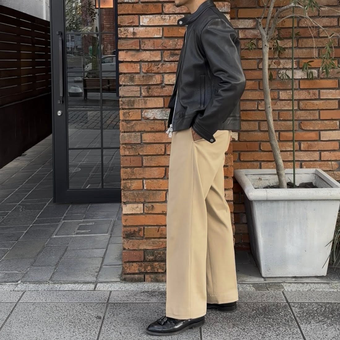 ディーゼル　ベージュ レザー シングルライダース　腕にシミあり！ シングルライダース 】 | Giotto（ジオット）｜静岡市の大人のドレス